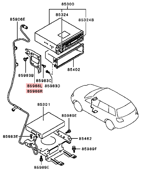 Панель под 2-din магнитолу для Mitsubishi Outlander, outlander 2-din ...